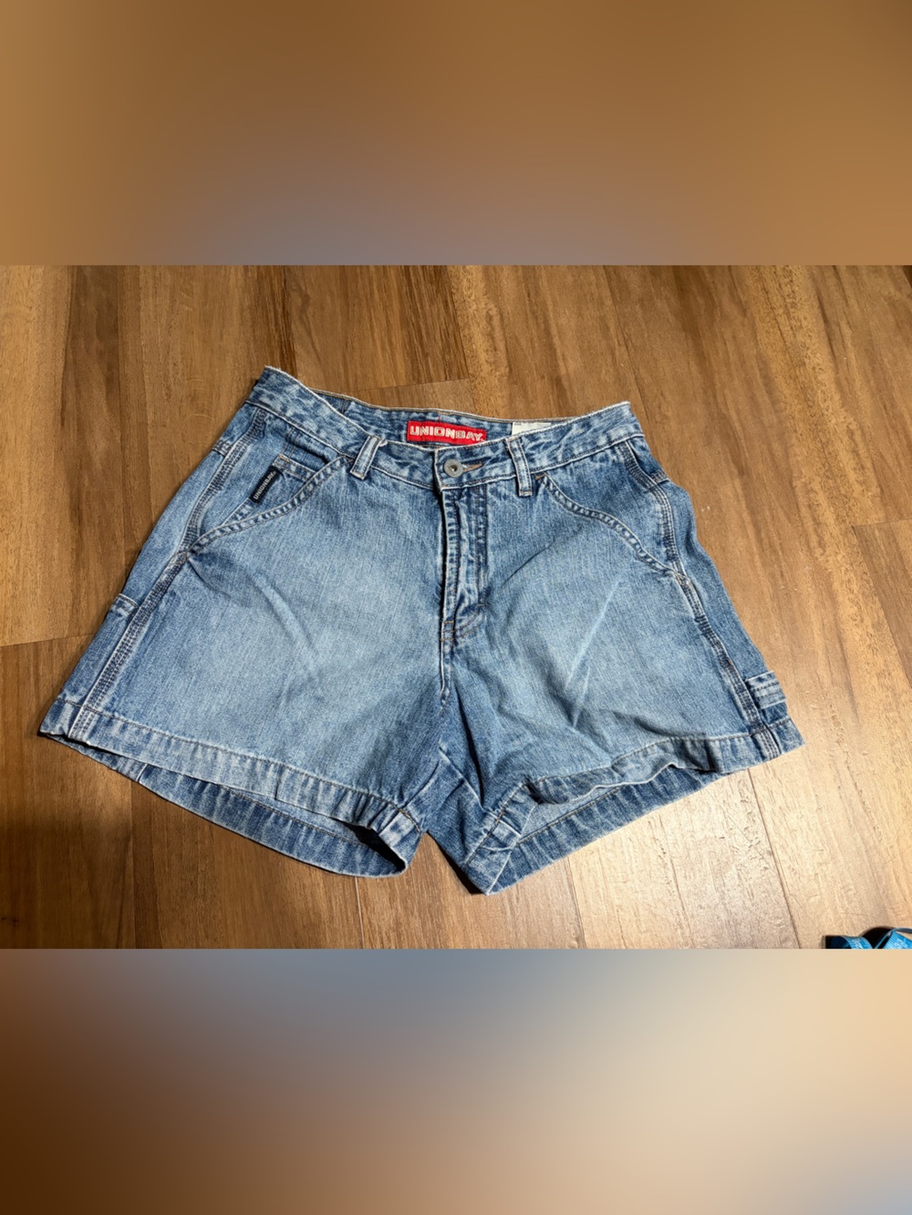 UNIONBAY Light Blue Denim High-Rise Women's Shorts -100%cotton